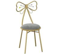 Tabouret de salle de maquillage avec pieds dorés - Chaise multifonction moderne pour chambre à coucher et dressing - The Vast Ocean
