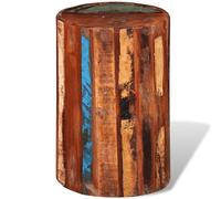 Tabouret de salon cylindre bois solide recy ntique Multicolore vidaXL