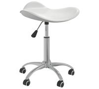 Tabouret de Salon et Spa Blanc Similicuir Chaise de Coiffure Beauté vidaXL