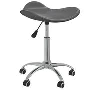 Tabouret de salon et spa - VIDAXL - Gris Similicuir - Réglable en hauteur - Pivotement - Roulettes Gris G