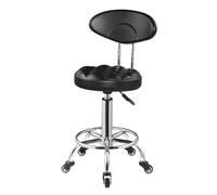 Tabouret de salon pivotant à roulement hydraulique réglable, tabouret de massage facial de massage de tatouage pivotant à 360 °, tabouret de massage rond rotatif à roulettes avec repose-pieds et petit
