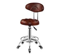 Tabouret de salon pivotant à roulement hydraulique réglable, tabouret de massage facial de massage de tatouage pivotant à 360 °, tabouret de massage rond rotatif à roulettes avec repose-pieds et petit
