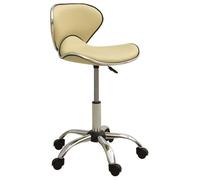 Tabouret de salon - vidaXL - Crème - Similicuir - Hauteur réglable - Design contemporain
