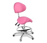 Tabouret de selle avec roulettes et repose-pieds hydraulique, pivotant et réglable en hauteur de 45 à 60 cm pour salon, spa, massage, tatouage, dentaire