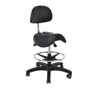Tabouret de Selle Dentaire - Chaise hydraulique à roulettes avec Hauteur réglable (48-64 cm) pour cabinets dentaires, Salons de Tatouage, Bureaux et Domicile - Conception Ergonomique avec as