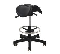 Tabouret de Selle Dentaire réglable - Chaise hydraulique à roulettes avec Assise divisée, Hauteur 48-64 cm - Idéal pour Les cabinets dentaires, Les Salons de Tatouage, la Maison et Le Bureau