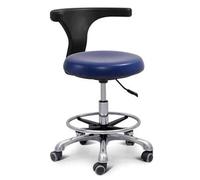 Tabouret de selle en cuir PU avec accoudoirs rotatifs - Hauteur réglable - Pour salon et assistant dentaire