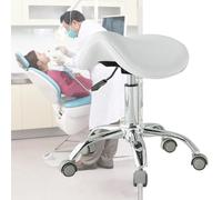 Tabouret de selle ergonomique avec roues médicales, fauteuil roulant hydraulique réglable pour dentistes et hygiénistes, mobilité facile à glisser
