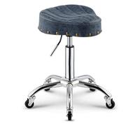 Tabouret de selle ergonomique avec roulettes - Fauteuil roulant réglable en cuir PU pour salon, spa, bureau de tatouage, siège pivotant confortable pour l'hygiène et la mobilité