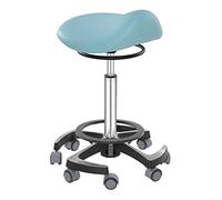 Tabouret de Selle Ergonomique, Chaise Selle, Tabouret de Selle à Hauteur réglable, Chaise roulante, adapté au Salon de Bureau, Tatouage Dentaire, Usage Domestique, Bleu