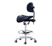 Tabouret de selle réglable avec dossier et pivotant - Deux options d'inclinaison, design de siège divisé pour cliniques, hôpitaux, pharmacies et professionnels de la beauté