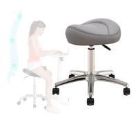 Tabouret de selle réglable for les artistes, les employés de bureau, les ateliers, les spas de beauté, les tatouages, les massages, les chaises roulantes for infirmières hygiénistes(Light Gray)