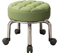 tabouret de selle tabouret petit tabouret rouleau, tabouret basse avec roues, petits petits tabourets bas, ce tabouret avec le siège rembourré pour l'assemblage de meubles, roulement facile, cuir
