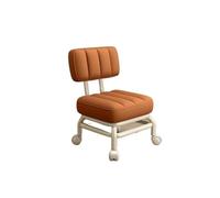 Tabouret de selles ménagers Bouchée Universelle du Banc de Roue Universelle Petite Chaise Poulie Tabouret Bas pour la Maison (Orange)