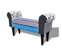 Tabouret De Style Pastoral De Couleurs Bleu Et Blanc Multicolore