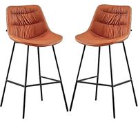 Tabouret de Tabouret de Bar Tabouret, tabourets de Tabouret de 30 Pouces de Hauteur avec des Jambes en métal Repose-Pieds, chaises de Bar en Cuir PU pour Le Petit déjeuner de l'île Kitchens, 300