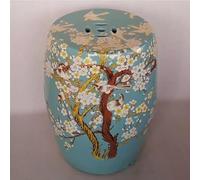 Tabouret de tambour chinois en céramique, peint à la main, décoration émaillée pour terrasse, cour, porche, accent unique pour les espaces extérieurs, accessoire de jardin décoratif