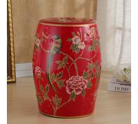 Tabouret de tambour en céramique, table d'appoint en porcelaine émaillée peinte à la main, tabouret de jardin rond décoratif pour salon, terrasse, chalet classique français