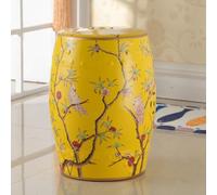 Tabouret de tambour en céramique, table d'appoint en porcelaine émaillée peinte à la main, tabouret de jardin rond décoratif pour salon, terrasse, chalet classique français