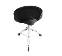 Tabouret de Tambour rembourré en éponge à Hauteur Réglable pour Batteur, Support en Alliage D'aluminium, Trône de Tambour Universel pour Accessoires de Batterie (Black)