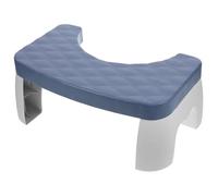 Tabouret de Toilette à Turque Antidérapant Bleu en Plastique | Pieds Stables, Patin Inférieur Antiglisse, Surface Lisse, Nettoyage Facile, Usage Adulte et Aidants