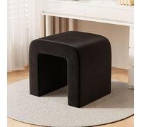 Tabouret De Toilette Arqué Chaises De Dressing Pouf Ottoman Moderne Banquette Canapé, Siège Supplémentaire pour Salle De Maquillage, Salon, Entrée, Bureau(Nero)