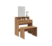 vidaXL Tabouret de toilette chêne artisanal 70x35x45cm bois ingénierie