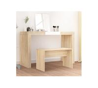 Tabouret de toilette Chêne sonoma 70x35x45 cm Bois d ingénierie chêne sonoma G