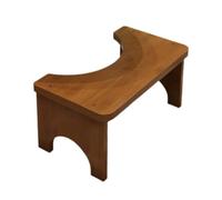 Tabouret de toilette en bambou antidérapant pour une posture saine soulage la constipation Accessoire de salle de bain Couleur thé Design ergonomique pour plus de confort