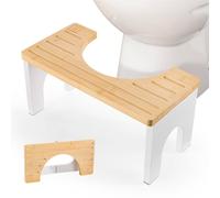 Tabouret de toilette en bambou Benkstein tabouret de toilette aide aux toilet...