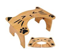 Tabouret De Toilette En Bambou Et Bois - Tabouret De Toilette Pliable De 18 Cm De Haut Avec Tapis Antidérapant | Escabeau De Salle De Bain Portable Pour , Adultes Et Personnes Âgées | Favorise