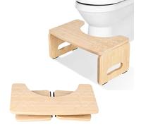 Tabouret de toilette ergonomique en bois pour salle de bain, pliable et portable, supporte 100 kg