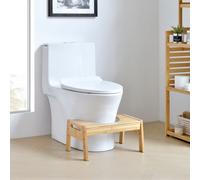 Tabouret de toilette Kalajoki Aide à la toilette Tabouret de WC Tabouret de WC pour adultes Bambou