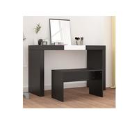 vidaXL Tabouret de Toilette Noir 70x35x45 cm Bois d'ingénierie