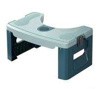 Tabouret de toilette pliable pour adultes améliore le confort et soutient la posture naturelle lors de l'utilisation des toilettes (bleu)