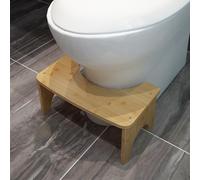 Tabouret de Toilette, Pliable, Siège de Toilette pour Adultes, Tabouret pour Défécation, Tabouret, Tabouret de Salle de Bain, Tabouret de Toilette, pour Adultes, Petit Repose-Pieds (Aspect Bois)