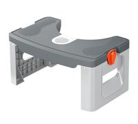 Tabouret de toilette portable pliable pour adultes avec design antidérapant et ergonomique pour une utilisation efficace de la salle de bain (gris)