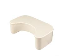 Tabouret de toilette pour améliorer la posture de la salle de bain, boîte de rangement robuste pour garder bien rangé (beige)