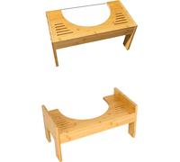 Tabouret de toilette, réglable en hauteur, design écologique, bambou