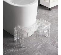 Tabouret de toilette transparent durable pour salle de bain pour position accroupie naturelle, aidant à soulager la constipation hémorroïde