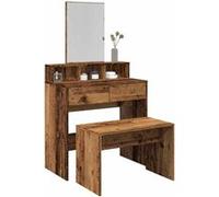 vidaXL Tabouret de toilette vieux bois 70x35x45 cm bois d'ingénierie