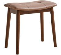 Tabouret de vanité à Coussin Selle, Tabouret Maquillage rembourré, tabourets comptoir en Bois, Banc Moderne, Pouf for Chambre Coucher, entrée(Light Brown)