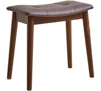 Tabouret de vanité à Coussin Selle, Tabouret Maquillage rembourré, tabourets comptoir en Bois, Banc Moderne, Pouf for Chambre Coucher, entrée(Grey)