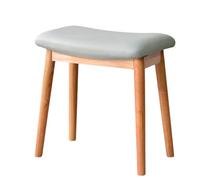 Tabouret de vanité gris clair, siège de maquillage rembourré, tabouret de piano en bois massif, banc Guzheng, meubles élégants pour chambre à coucher et salon