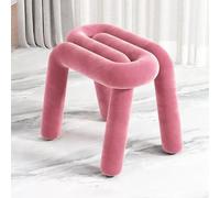 Tabouret De Vanité Rembourré Créatif Forme D'épingle Avec Coussin Moelleux | Le tabouret rembourré polyvalent fonctionne comme chaise de coiffeuse, siège de salle à manger(Pink)