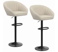 Tabouret debar reglables en hauteur cuisine - VIVOLILV - Avec Repose-Pieds - Lot de 2 Chaise de bar en Tissu