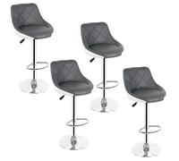 Tabouret debar reglables en hauteur lot de 4 - VIVOLILV - Chaises hauts 46x32x85-105 cm pour cuisine,bar
