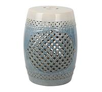 Tabouret décoratif, tabouret d'extérieur, nouveaux ornements chinois en céramique, tabourets à tambour creux en céramique, seuls les tabourets en fleur de prunier sont livrés avec un parfum sombre(Blu
