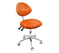 Tabouret dentaire Assistant Chaise avec dossier Hauteur réglable en cuir PU pour cliniques, studios de tatouage, maison et laboratoire