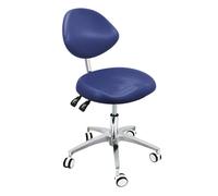 Tabouret dentaire Assistant Chaise avec dossier Hauteur réglable en cuir PU pour cliniques, studios de tatouage, maison et laboratoire